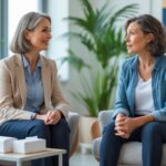 Person receiving counselling therapy for wellbeing